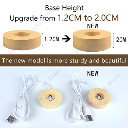 3D Crystal Ball Night Light Led Lamp