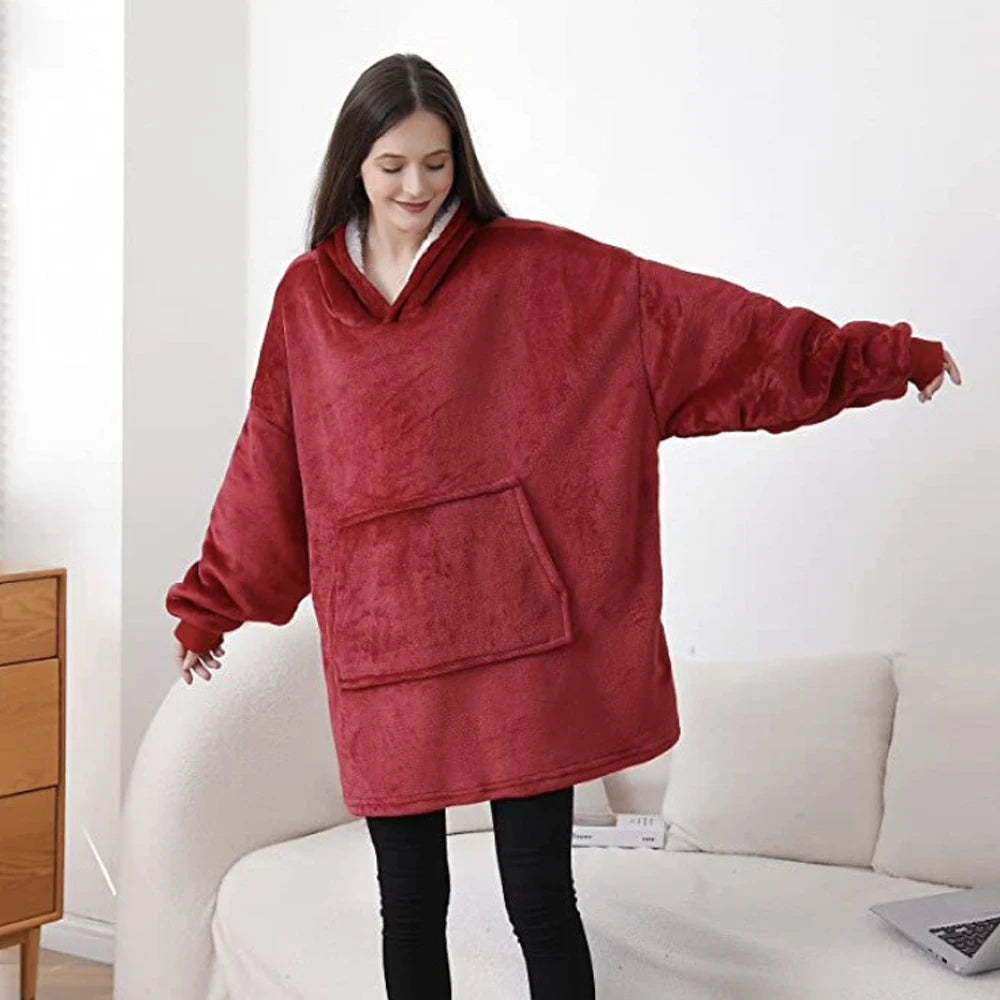 Oversized Cozy Blanket Hoodie
