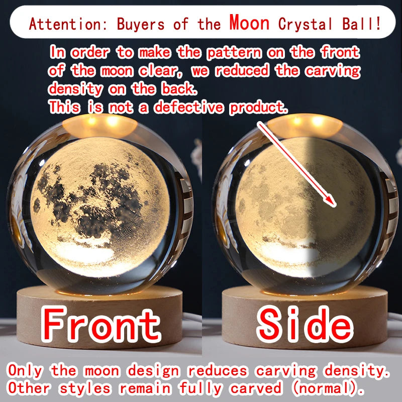 3D Crystal Ball Night Light Led Lamp