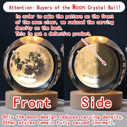 3D Crystal Ball Night Light Led Lamp